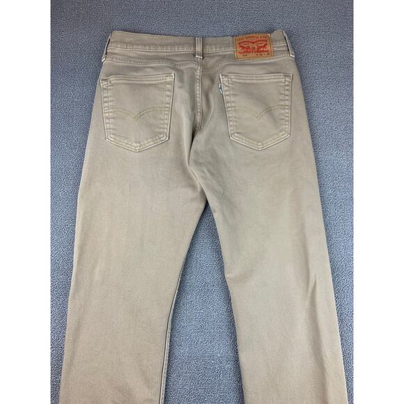 Levi's Men's 31x32 514 Straight Fit Beige Chino Khaki Jeans - Picture 14 of 14